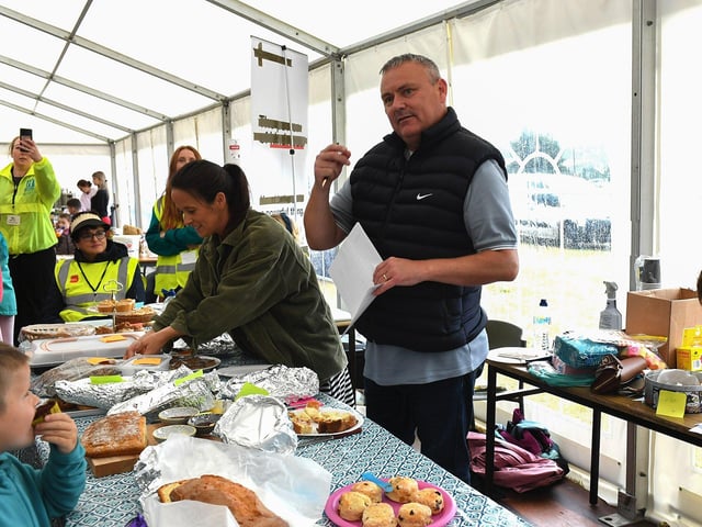 Judging of the best tea scone at the Muff Féile. Photo: George Sweeney