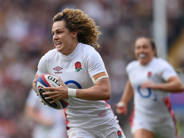 The name Ellie has its origins in England and France and means 'light' or 'shining one'. It is also a version of Eleanor or Ellen.Pictured is Ellie Kildunne of England in action during the Guinness Women's Six Nations 2024 match between England and Ireland at Twickenham Stadium on April 20, 2024 in London, England. (Photo by Alex Broadway/Getty Images)