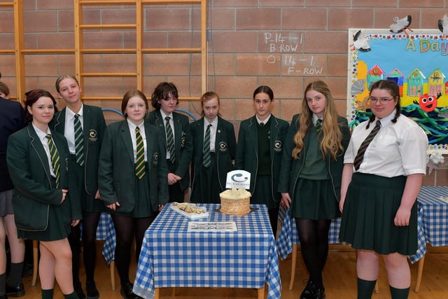 Students from St Cecilia’s College who took part in the Derry School Bake Off held in Ardnashee College and School on Friday morning. Photo: George Sweeney. DER2324GS – 75