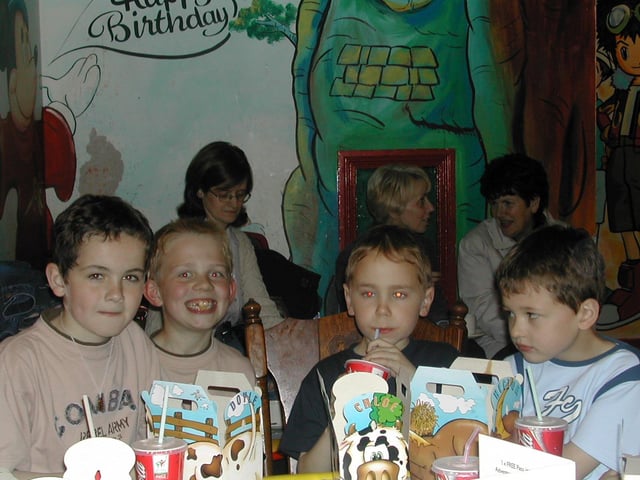 Birthday boy Seamus, second from right, pictured with cousins Jason, Aidan and Conor