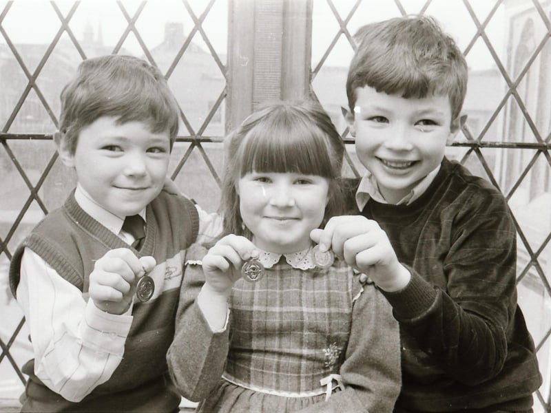 Winners and competitors at Feis Dhoire Cholmcille back in 1984.