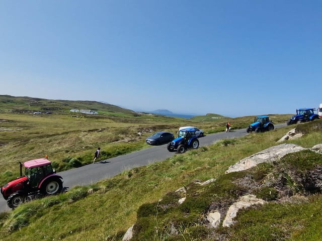 Heading out on the Inish Tractor Run.