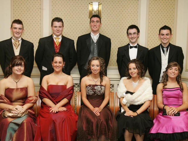 Front, from left, are Rachael Lynch, Emma Wallace, Leona McLaughlin, Grainne McAnaney and Orlaith Flynn. Back, from left, are James Nash, Rory McGowan, Cahir O'Connor, James Kelly and Sean Lynch. (1511C11)