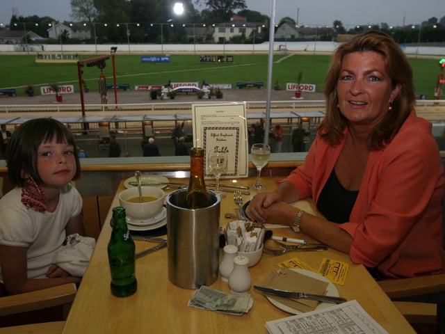 Derry and Donegal people enjoying a night at the Lifford races in June 2005.