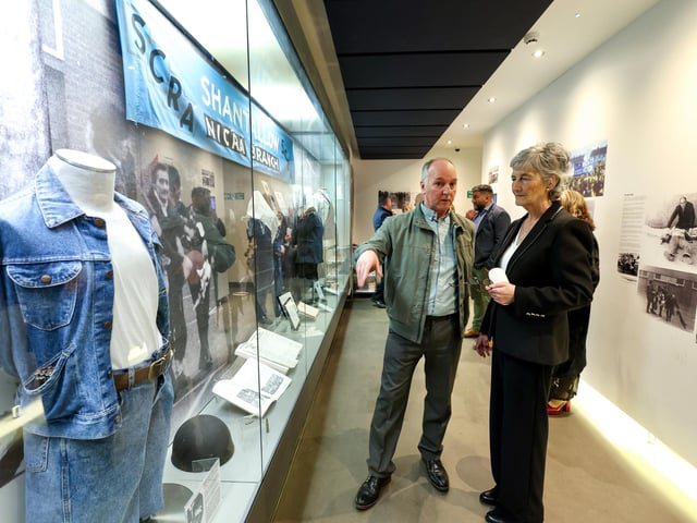 President Connolly at the The Museum Of Free Derry with Chair, Tony Doherty.  Pic Tony Maxwell / Maxwells