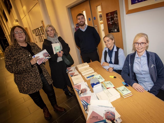 Group pictured at Monday's Derry Credit Union AGM at St. Mary's College. From left, Christine Baker, Geraldine O'Doherty, John Sheerin, Danielle Crossan and Donna Quigley.
