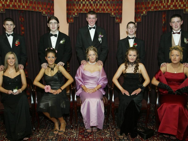 Claire Sheerin, Noreen Doherty, Clare Grant, Cadena Doherty and Anna Doherty. Standing are James Fullerton, Dylan Bradley,
