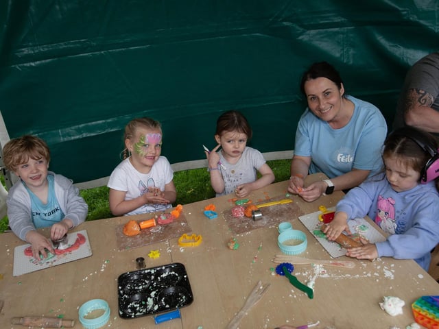 Fun and games at the Big Family Night Out at Abercorn Park on Wednesday night as part of Feile 23.:.