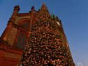 The 60ft Christmas tree in Guildhall Square pictured in 2021. Photos: George Sweeney. DER2150GS – 047