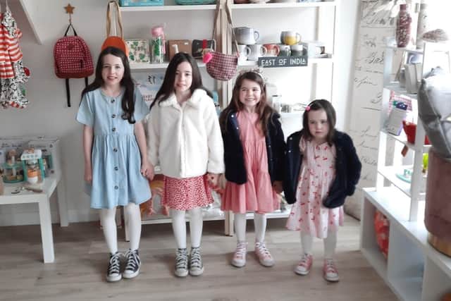 The 'Four Sisters' the store is named after - Annie (9), Orla (8), Sinead (6) and Aoife (4).