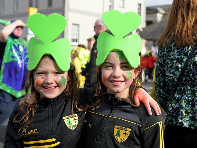 Ardmore GAA players in the St Patrick’s Day parade. Photo: George Sweeney