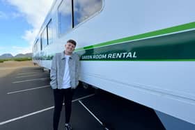 Adam B on set in New Zealand