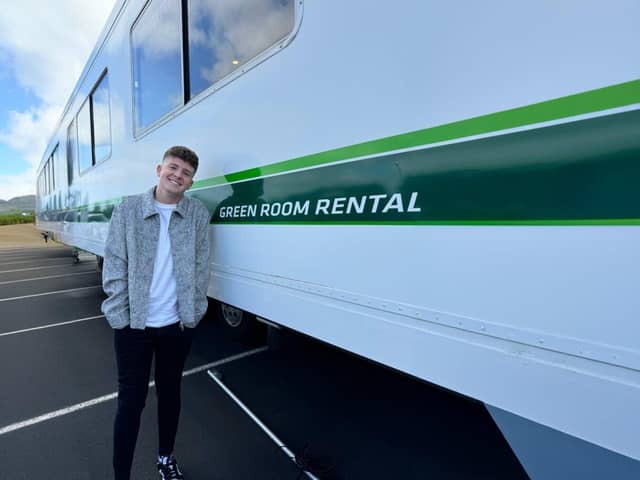 Adam B on set in New Zealand