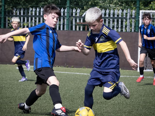 Action from the recent Padraig Barton Memorial Cup at Bay Road. (Photo Jim McCafferty)