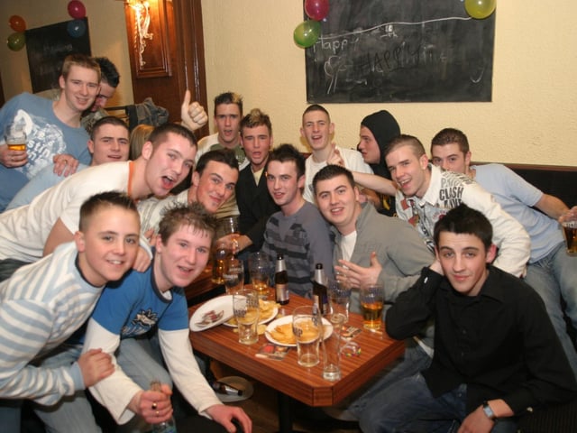 Party celebrations back in 2004: Mark Coyle.