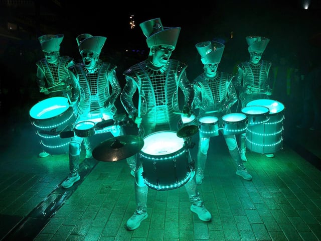 The ever popular Spark! perform at the Halloween carnival parade ‘On the Ninth Wave’ on Monday evening.  Photo: George Sweeney.  DER2244GS – 092