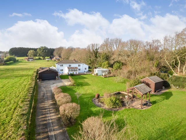 This three bed house in Trampers Lane, Boarhunt, near Fareham, is on the market for £825,000. It is listed by Fine and Country.