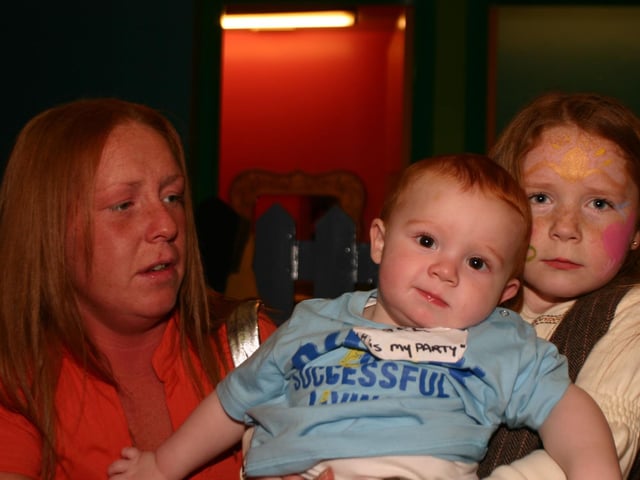 Jack with mum Nicole and Auntie Aine having fun at the Bowling Alley. 1836/dd