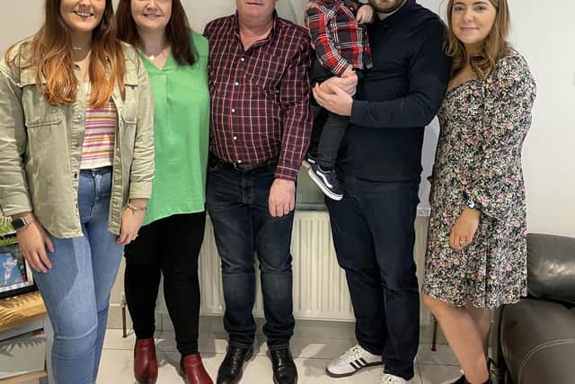 Leo Ward with his wife Siobhan, children Dervla, Aoife and Diarmuid and grandson Pauric.