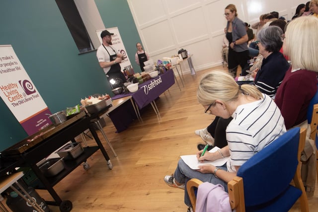 Donna McSwiney making sure she gets all the detals of the taco menu noted during Wednesday's Cooking Masterclass at the Old Library Trust in Creggan. (Photos: JIm McCafferty Photography)