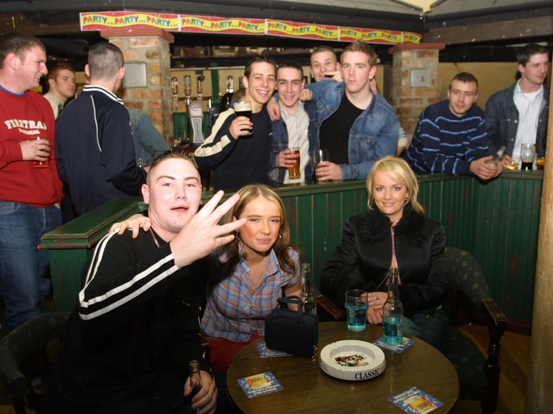 Mark surrounded by his friends at his 18th birthday party.