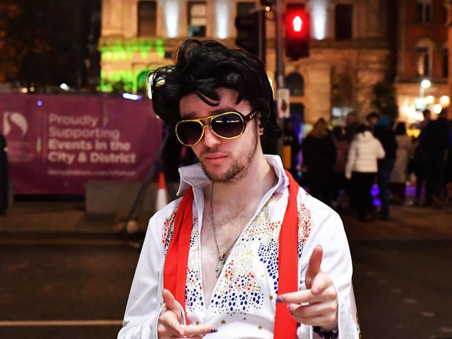 Reveller in costume at the 2024 Halloween festivities. Photo: George Sweeney