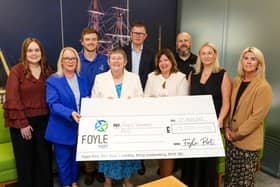 Niamh Crawford, Rosin Cooke, David O'Neill, Hilary McCartan and Ian Luney, Foyle Port; Marie Brown, Foyle Women’s Aid; David Mooney; Lynette McKinney, Foyle Port; and Roisin Hamill, Foyle Women’s Aid.