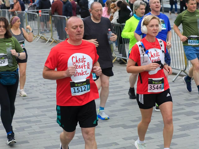 Runners taking part in the Waterside Half Marathon in Ebrington Square, on Sunday morning. (Photo - Tom Heaney, nwpresspics)