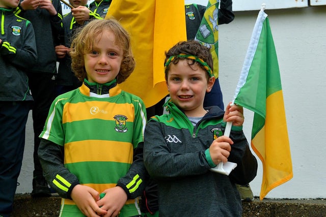 Young fans of Glenullin at Sunday’s IFC final against Drumsurn at Celtic Park.  Photo: George Sweeney.  DER2243GS – 031
