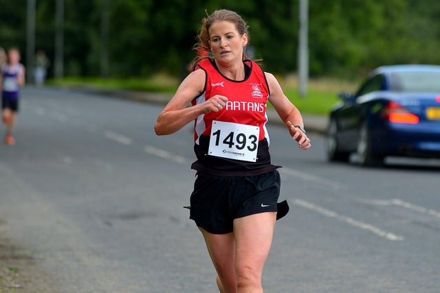 City of Derry Spartans’ Catherine Hribar competing in the Eglinton Runners charity 5K race at Campsie on Sunday morning. Photo: George Sweeney. DER2331GS - 30