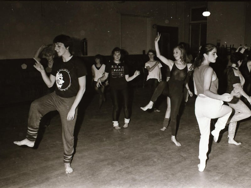 Dance class at St Columb's Hall.