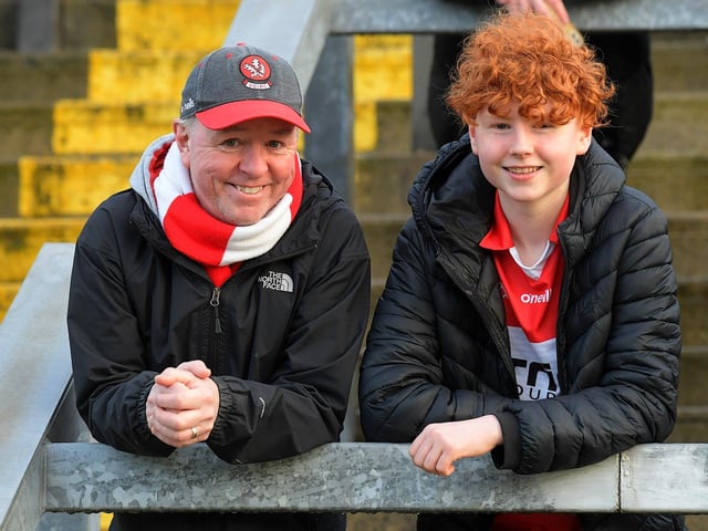Fans in Celtic Park for the Derry v Monaghan game on Saturday. Photo: George Sweeney