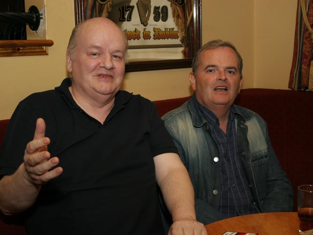 Some of the regulars in the Abercorn Bar back in 2004.