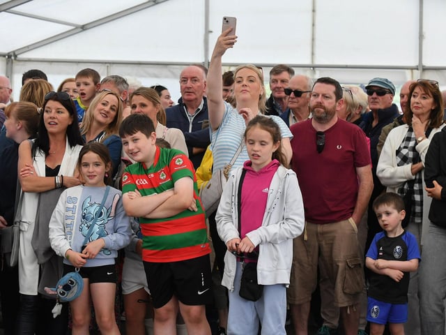 Some of the attendance at the 50th anniversary of the blessing of the Greencastle fleet. Photo: George Sweeney