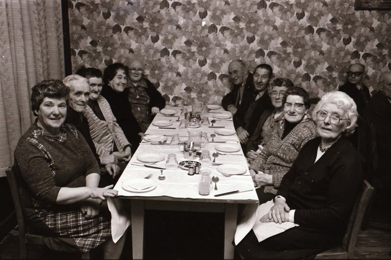Local people at the Culdaff Senior Citizens Christmas party at McGrory's in 1983.