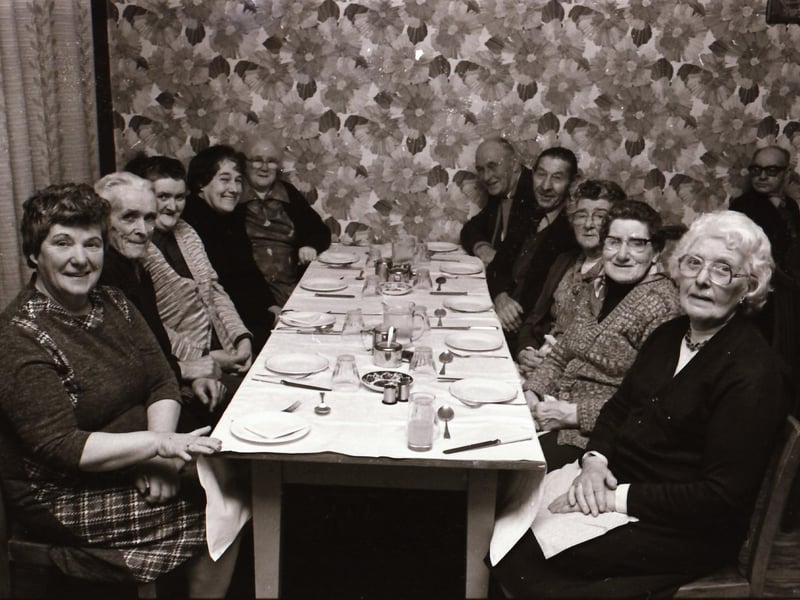 Local people at the Culdaff Senior Citizens Christmas party at McGrory's in 1983.