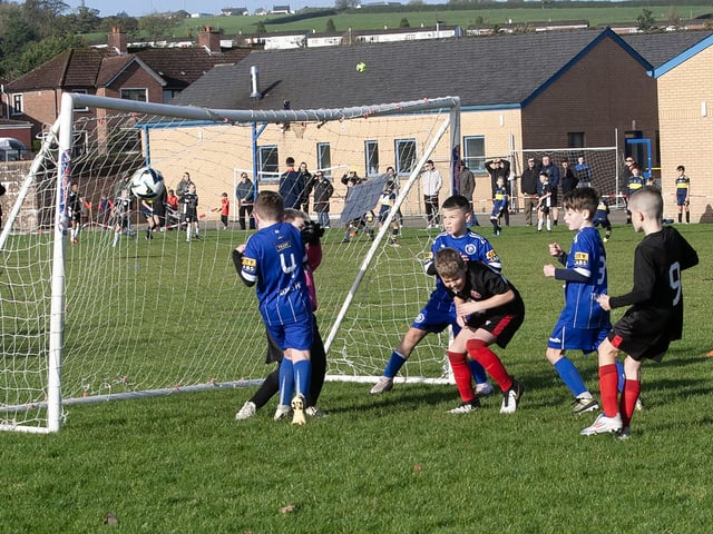 Goal action from Saturday's 2015s Sean O'Kane Memorial Cup between Trojans and Newell Academy at St. Joseph's Boys School.