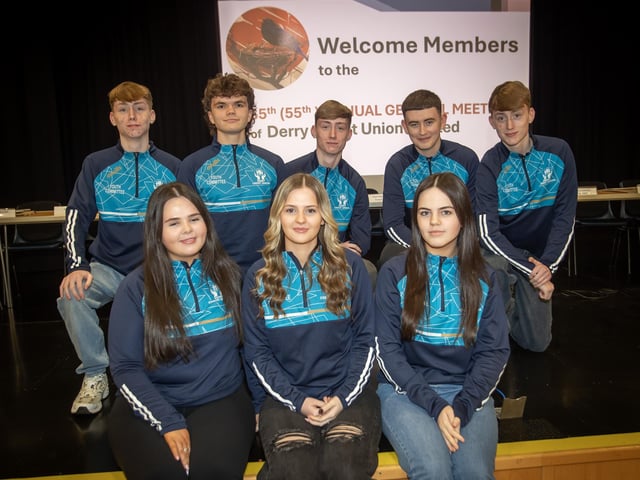 Members of the Derry Credit Union's Youth Committee pictured before Monday's AGM at St. Mary's College. (Photos: Jim McCafferty Photography)