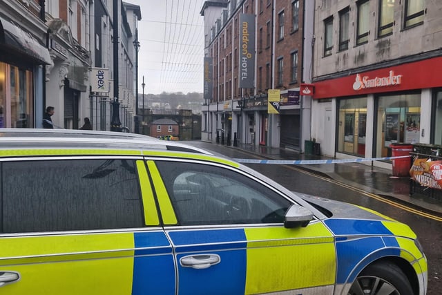Butcher Street was closed on Monday due to a report of an insecure building.