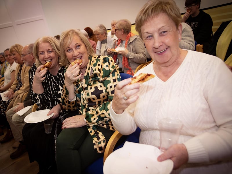 Air fryer pizza testing for Katrina Kealey, Siobhan Logue and Josephine Doherty on Tuesday evening.