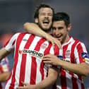 The late Ryan McBride and his former teammate Aaron Barry who has encouraged everyone to Wear Red for Ryan on May 5th.