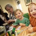 Having fun in the Arts and Crafts Room at Saturday's Feile Springtime Shenanigans at Pilot's Row Centre, Derry. : .