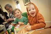 Having fun in the Arts and Crafts Room at Saturday's Feile Springtime Shenanigans at Pilot's Row Centre, Derry. : .