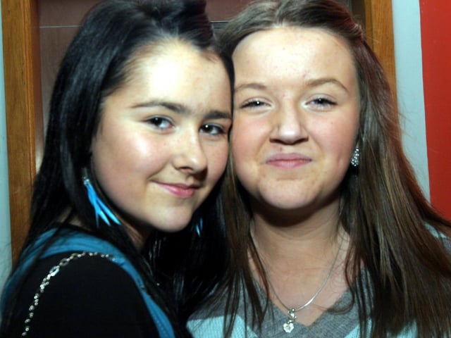 Laura smiles for the camera with her best friend Mandy 0049/JML : Parties and celebrations January 2006: Laura Kennedy.