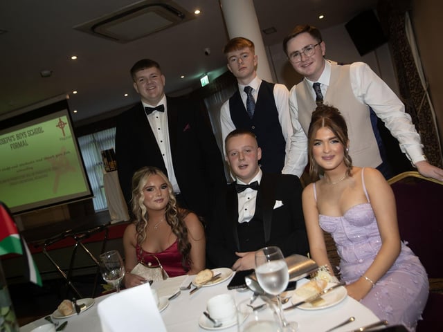 Group pictured at the St. Joseph's Boys School Formal on Friday night. At front from left, Aoife O’Neill, Caodain Morrison and Beth McDaid. Back from left, Michael McGavigan, Dean McCallion and Evan Curran, : .