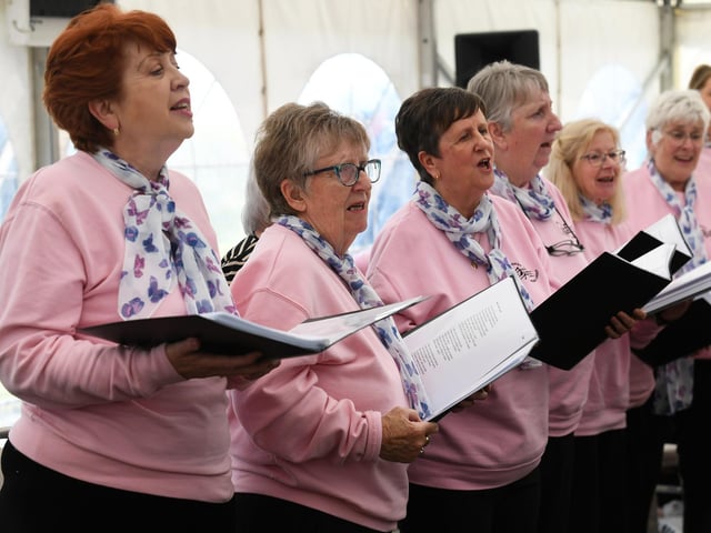 Musical Memories singers perform at the 50th anniversary of the blessing of the Greencastle fleet. Photo: George Sweeney