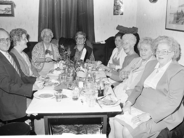 Senior citizens at the Celtic Bar Christmas party.