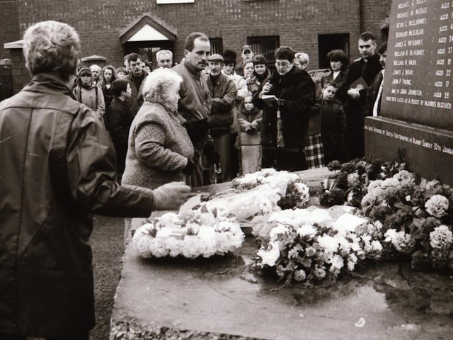Scenes from the Bloody Sunday commemorative events in Derry in January 1996.