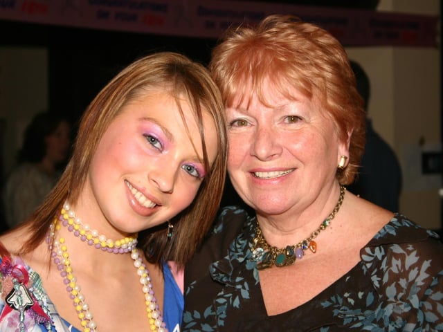 Granny Lillan with the birthday girl Erin. 2223/dd : Parties and celebrations January 2006: Erin Connolly.