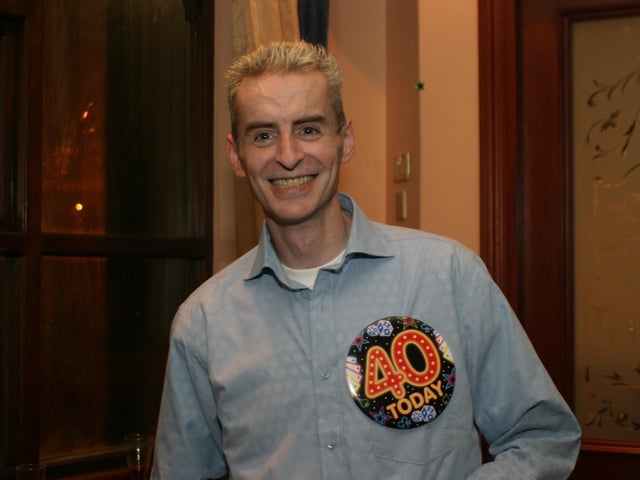 Party celebrations back in 2004: Paul Rooney.